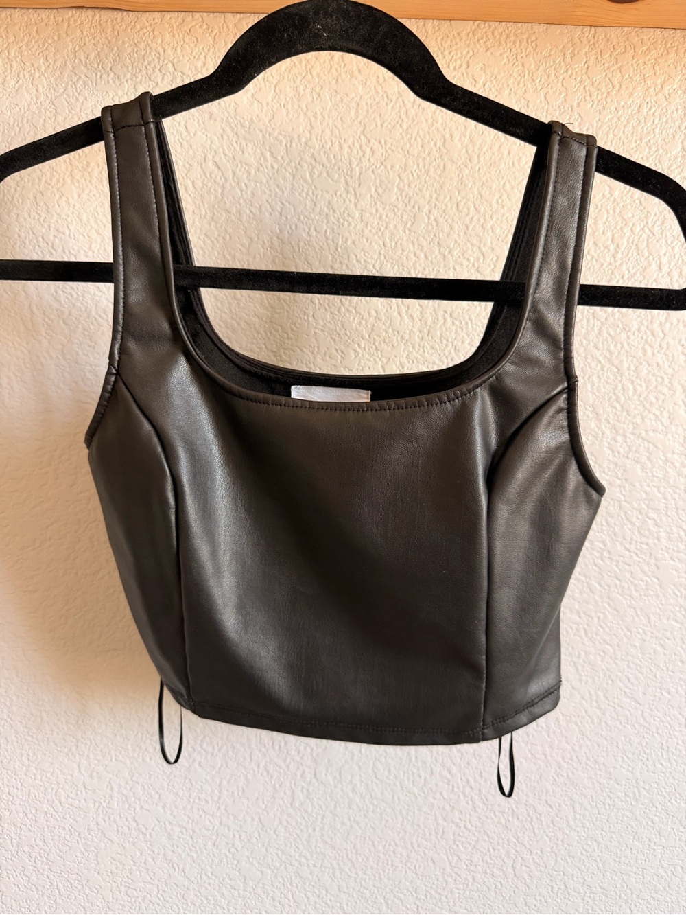 Olive & Oak Black Faux Leather Tank